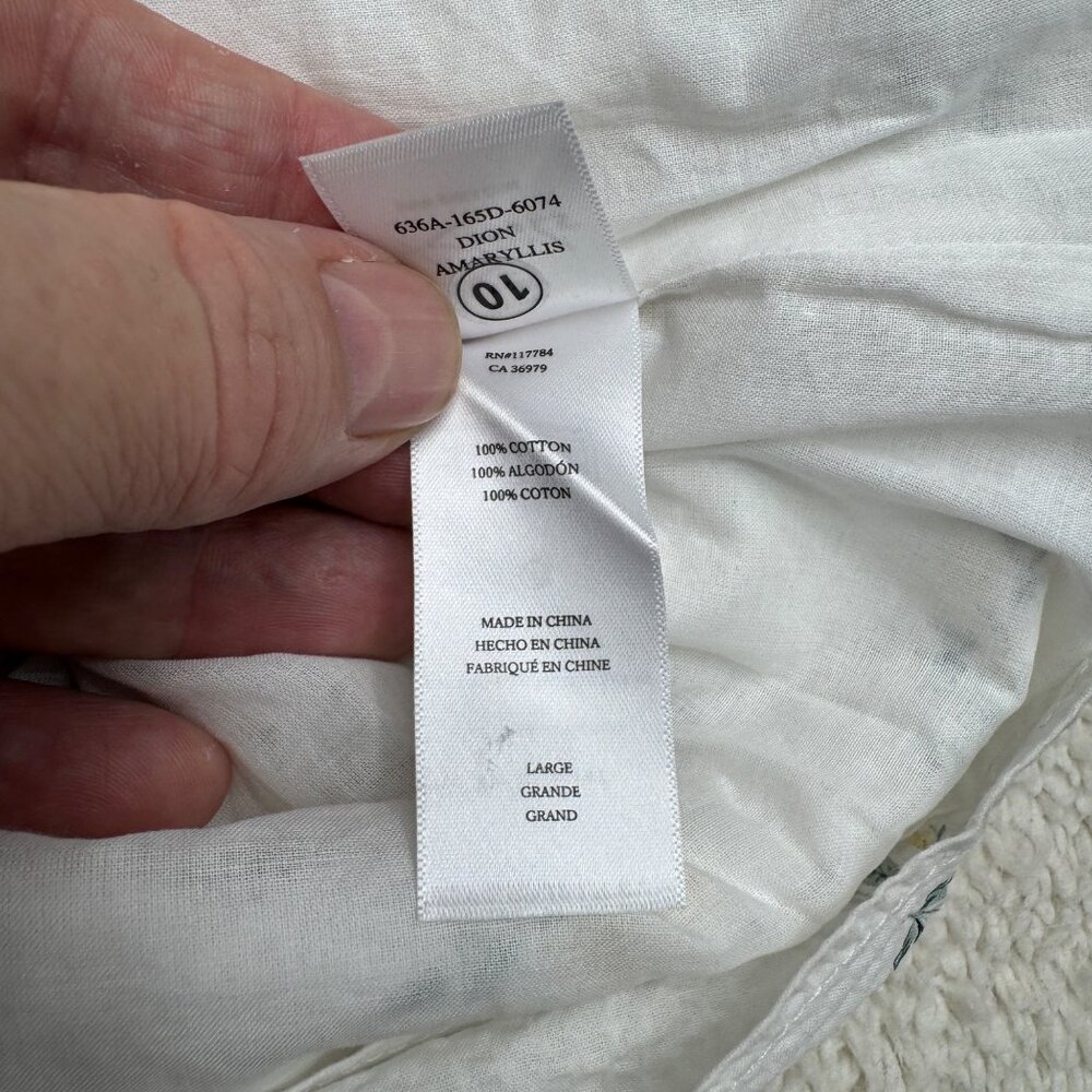Rails Dion Mid Dress White Yellow Amaryllis Sleeveless Women's, Size L NWOT - Picture 6 of 9